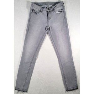 Articles of Society Carly Crop Skinny Jeans Size 24 Gray Denim Release Hem